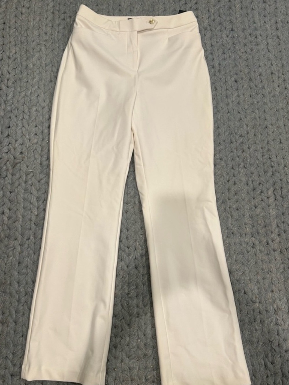 Donna Karan ivory trousers Dress Pants, size 10 or Large